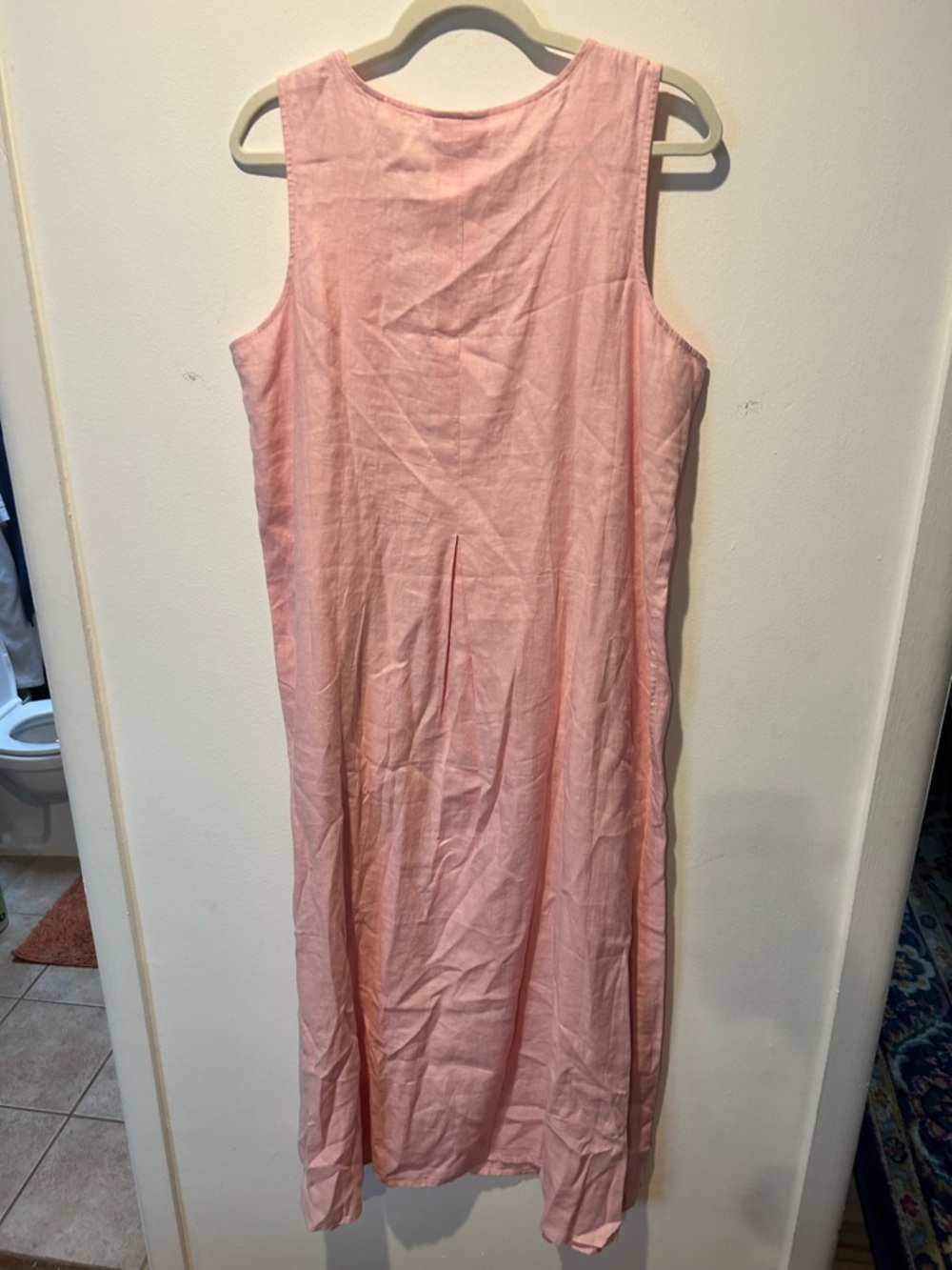 NWT! J. Jill Seashell Linen Scoop-Neck Dress in Light Pink - Picture 2 of 6